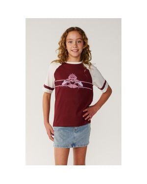 Rip Curl Kids' Dolphin Archive Cotton Graphic T-Shirt - Red