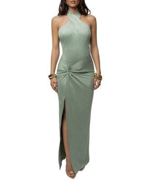 JLUXLABEL Charlotte Halter Maxi Dress - Green