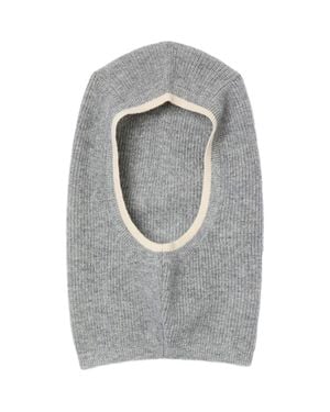 Sandro Ribbed Wool Balaclava - Gray