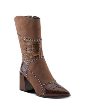 AZURA BY SPRING STEP Zayrina Pointed Toe Boot - Brown