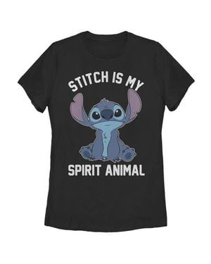 Lilo Et Stitch My Spirit Animal Is Stich Graphic T-Shirt - Black