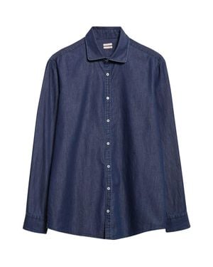 Massimo Alba Canary Classic Fit Cotton Denim Button-Up Shirt - Blue