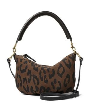 Clare V. Petit Moyen Woven Messenger Bag - Brown