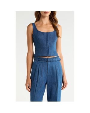 PAIGE Carra Corset Top - Blue