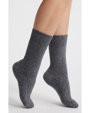Nordstrom Cable Crew Socks - Gray