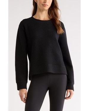 Zella Ottoman Twill Sweater - Black