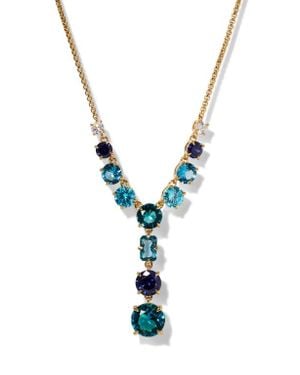 Nadri Stellar Cubic Zirconia Y-Necklace - Blue