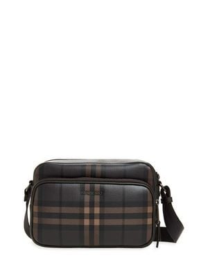 Burberry City Check Pocket Crossbody Bag - Black