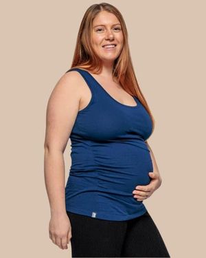 The Bshirt Maternity Vest - Blue
