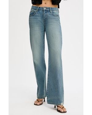 Sam Edelman Low Rise Slouchy Girlfriend Jeans - Blue