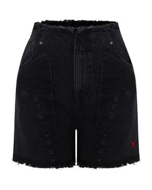 Pcfg Cotton High Waist Denim Shorts - Black