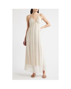 DELUC Dolce Sleeveless Maxi Dress - Natural