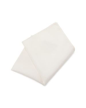 Mango Silk Pocket Square - White