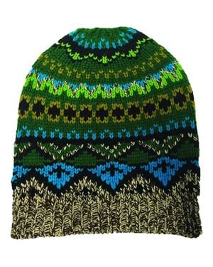 Anna Sui Fair Isle Beanie - Green