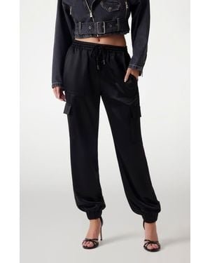Guess Marzia Cargo Sweatpants - Black
