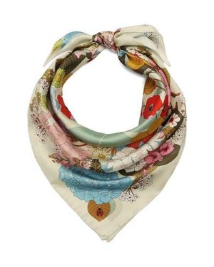 Kate Spade Spade Flower Garden Silk Square Scarf - Green