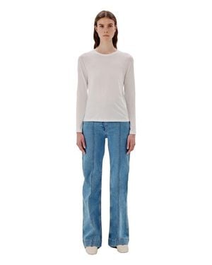 Another Tomorrow Organic Cotton Crew Tee - Blue