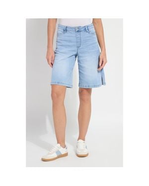 Lyssé Lennon Denim Pull-On Bermuda Shorts - Blue