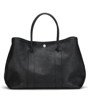 EZRA ARTHUR Audrey Soft Steer Leather Tote Bag - Black