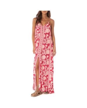 Maaji Candy Flowery Oasis Cover-Up Dress - Red