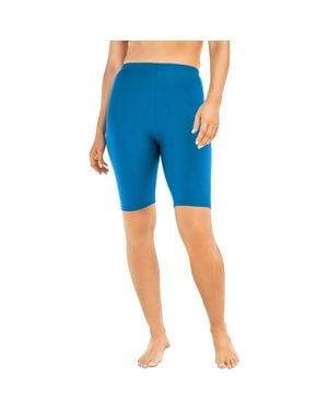 Swim 365 High-Waist Full-Coverage Swim Bike Short - Blue
