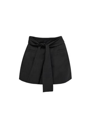 Blvck Paris Blvck Signature Tie-Front Skirt - Black