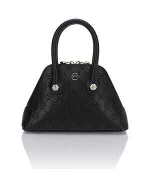 Philipp Plein Majestic Handbag Monogram Small - Black