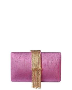 Simitri Fringe Clutch - Purple