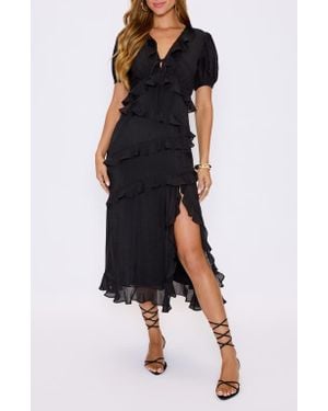 Vici Collection Noir Nights Ruffle Dress - Black