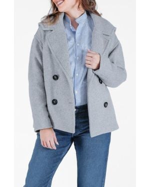 Cache Coeur Malo Pregnancy Pea Coat - Blue