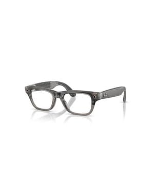 Ray-Ban 50Mm Rectangle Optical Glasses - Gray