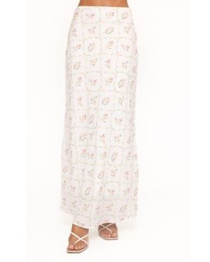 Petal & Pup Steele Bias Cut Maxi Skirt - White