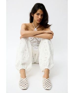 H&M Interwoven Mules - White