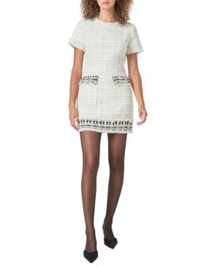 Endless Rose Fringe Tweed Minidress - Multicolor