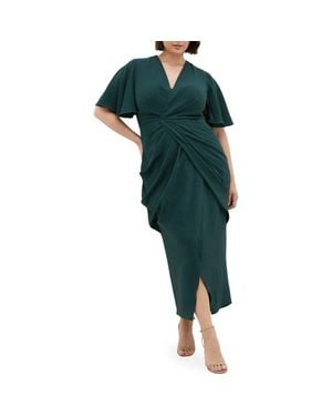 City Chic Braelynn High-Low Maxi Dress - Green