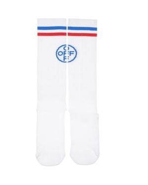 Off-White c/o Virgil Abloh Long Cross Off Socks - White