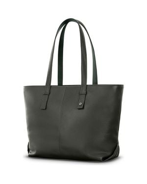 Samsonite Mobile Solution 2 Leather Tote W/ Laptop Sleeve - Black