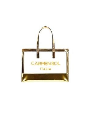 Carmen Sol Venezia Clear Tote Bag - Metallic