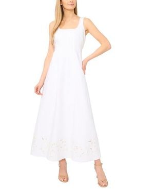 Halogen® Seamed A-Line Maxi Dress - White