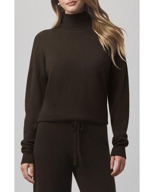 Splendid Tori Cashmere Turtleneck Sweater - Black