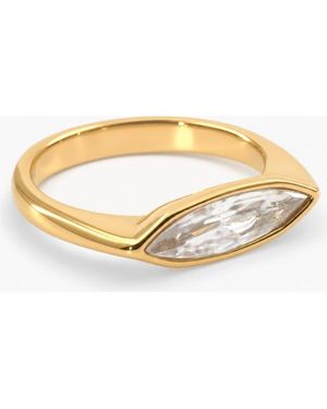 Meideya Marquise Sleek Ring - Metallic