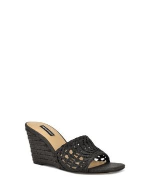 Nine West Nimaa Wedge Sandal - Black