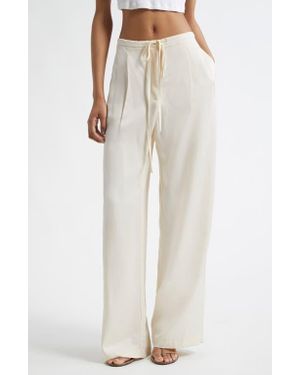 Rohe Relaxed Satin Drawstring Pants - White