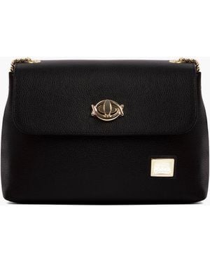 Cavalinho Muse Pebbled Leather Shoulder Bag 570 - Black