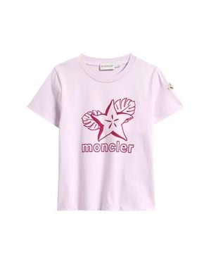 Moncler Kids' Logo Patch Graphic T-Shirt - Pink