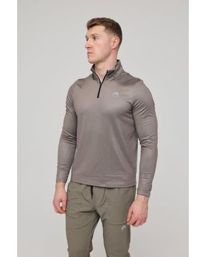 OOSC Elite Activewear 1/4 Zip Top - Gray