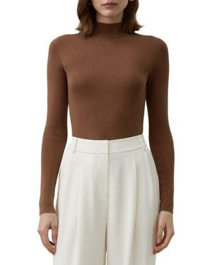 LILYSILK Essential Cashmere Blend Top - Brown
