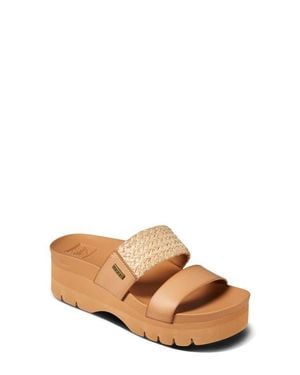 Reef Cushion Vista Higher Platform Slide Sandal - Brown