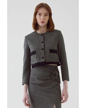 Exquise Amias Cropped Jacket - Black