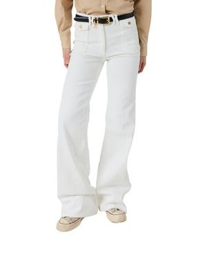 Gerard Darel High Rise Sculpting Flare Jeans - White